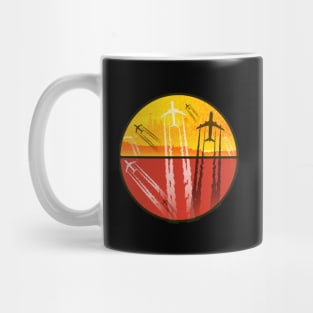 Vintage Flugzeuge Pilot Luftfahrt Sunrise Piloten Geschenk Mug